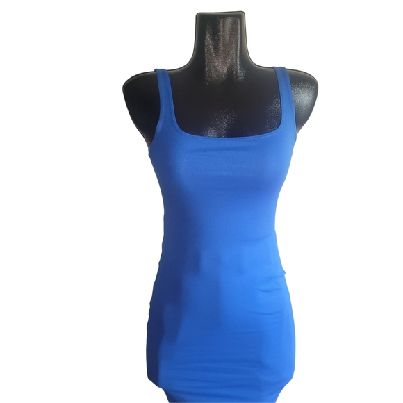 Zara Royal Blue Bodycon Tank Dress S - Picture 2 of 7